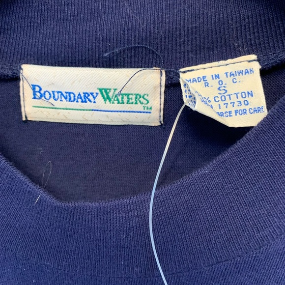 Vintage Boundary Waters striped tshirt Size Small 100% Cotton 1987 Dayton Hudson - Picture 4 of 8